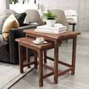 22'' Tall Solid Wood Nesting End Tables