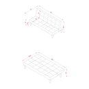 69'' Wide Cushion Back Convertible Sofa