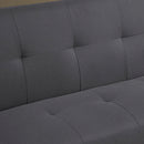Gray Polyester 69'' Wide Cushion Back Convertible Sofa