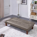 69'' Wide Khlki Leather Match Cushion Back Convertible Sofa
