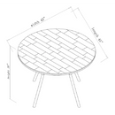 Iron Manufactured Wood Dining Table