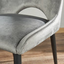 Velvet Side Chair in Gray (Set of 2)