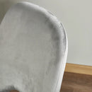 Velvet Side Chair in Gray (Set of 2)