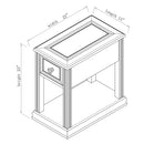 23'' Tall Block End Table with Storage