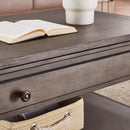 Gray Lift Top Coffee Table with Storage