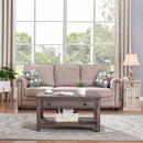 Gray Lift Top Coffee Table with Storage