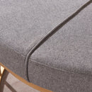 Gray Polyester Blend 36'' Wide Tufted Round Cocktail Ottoman