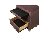 Drawer Nightstand Entirely upholstered with matte velvet