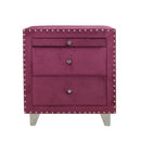 Drawer Nightstand Entirely upholstered with matte velvet