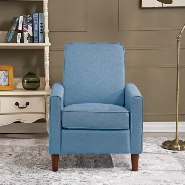 28'' Wide Blue Polyester Blend Manual Standard Recliner