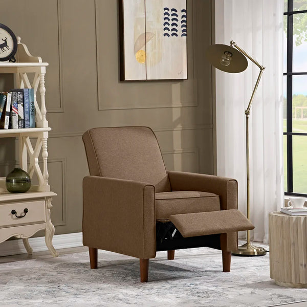 28'' Wide Brown Polyester Blend Manual Standard Recliner
