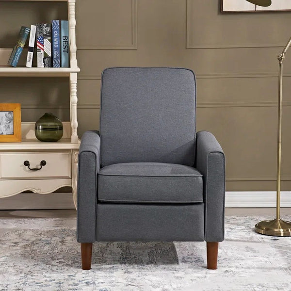 28'' Wide Gray Polyester Blend Manual Standard Recliner