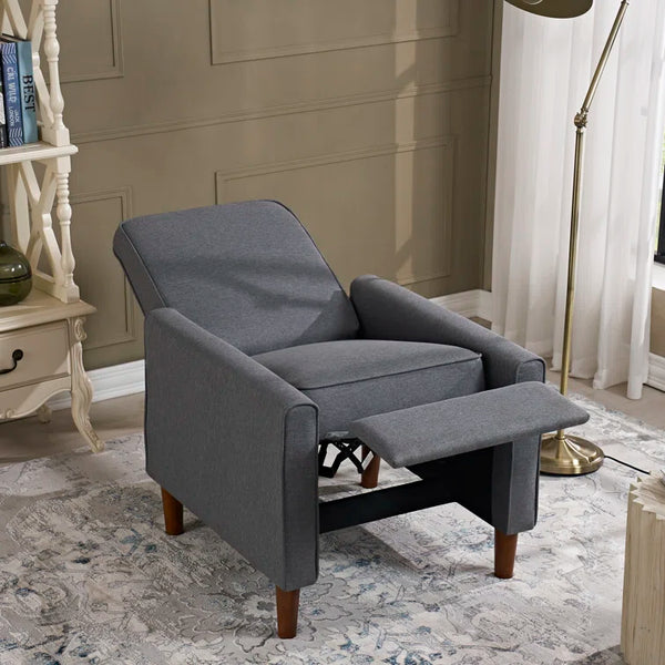 28'' Wide Gray Polyester Blend Manual Standard Recliner