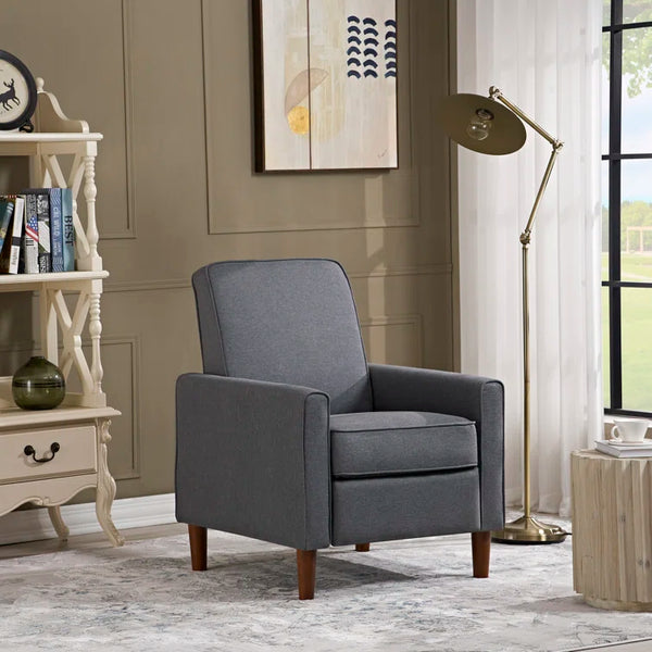 28'' Wide Gray Polyester Blend Manual Standard Recliner
