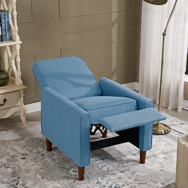 28'' Wide Blue Polyester Blend Manual Standard Recliner