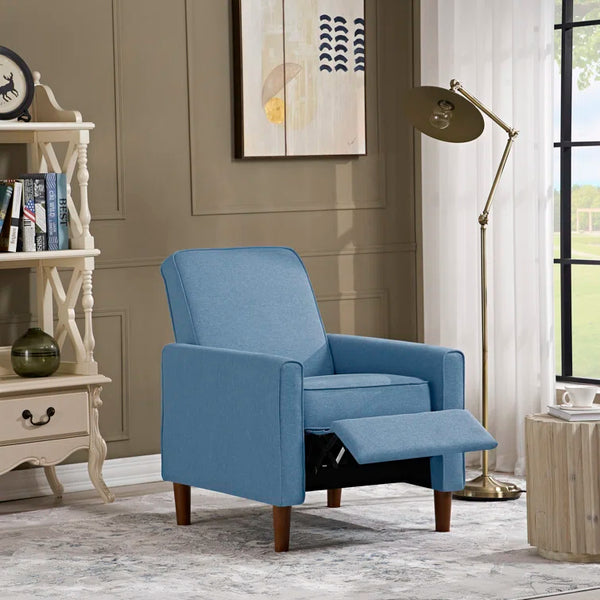 28'' Wide Blue Polyester Blend Manual Standard Recliner