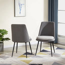 Grey Back Cover Dining Chair (Set of 2)