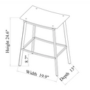 Medium Gray 25.5" Counter Stool
