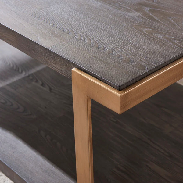 Gerrity Floor Shelf Coffee Table with Storage
