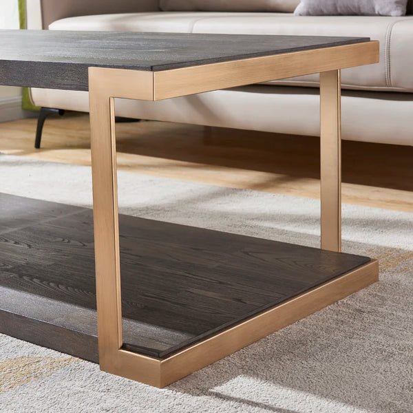 Gerrity Floor Shelf Coffee Table with Storage