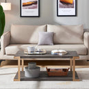 Gerrity Floor Shelf Coffee Table with Storage