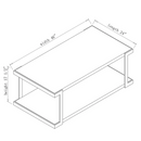Gerrity Floor Shelf Coffee Table with Storage