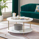 White Gerst 4 Legs Coffee Table with Storage