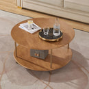 White Gerst 4 Legs Coffee Table with Storage