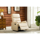 30.3'' Wide Cream Faux Leather Manual Wall Hugger Standard Recliner