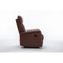 30.3'' Wide Brown Faux Leather Manual Wall Hugger Standard Recliner