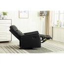 30.3'' Wide Black Faux Leather Manual Wall Hugger Standard Recliner