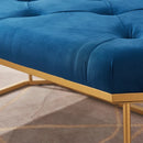 44'' Wide Blue Tufted Rectangle Cocktail Ottoman