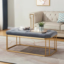 44'' Wide Gray Tufted Rectangle Cocktail Ottoman