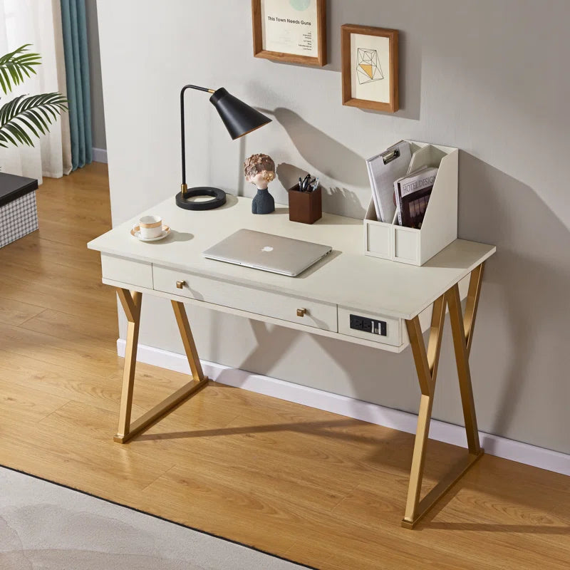 Built in hot sale outlet desk