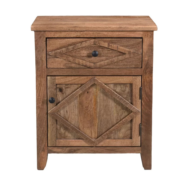 24'' Tall 1 - Drawer Solid Wood Nightstand in Light Natural
