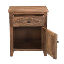 24'' Tall 1 - Drawer Solid Wood Nightstand in Light Natural