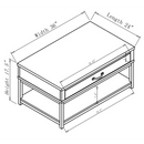 Brown Coffee Table with Storage