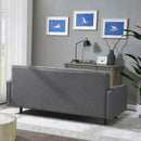 Gray Polyester Blend 75'' Square Arm Sofa