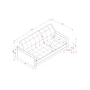 Polyester Blend 75'' Square Arm Sofa