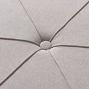 Gray Polyester Blend 36'' Wide Tufted Round Cocktail Ottoman