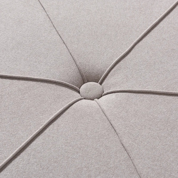 Gray Polyester Blend 36'' Wide Tufted Round Cocktail Ottoman