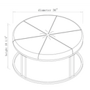 36'' Wide Tufted Round Cocktail Ottoman
