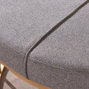 Gray Polyester Blend 36'' Wide Tufted Round Cocktail Ottoman