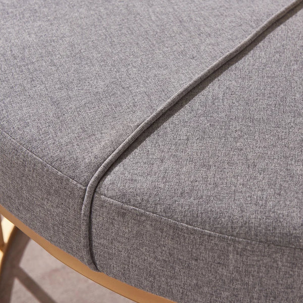 Gray Polyester Blend 36'' Wide Tufted Round Cocktail Ottoman
