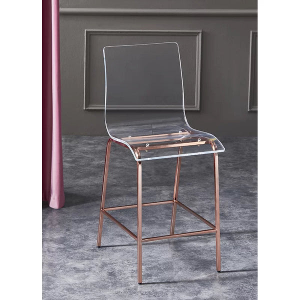 Virginia 25.5" Counter Stool-Rose Gold