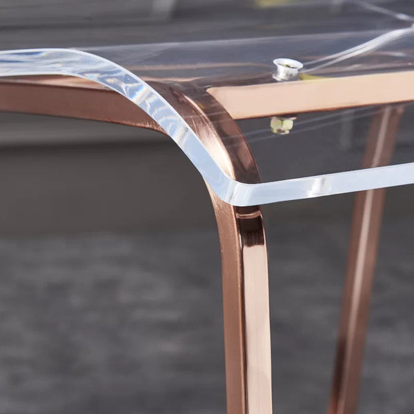 Virginia 25.5" Counter Stool-Rose Gold