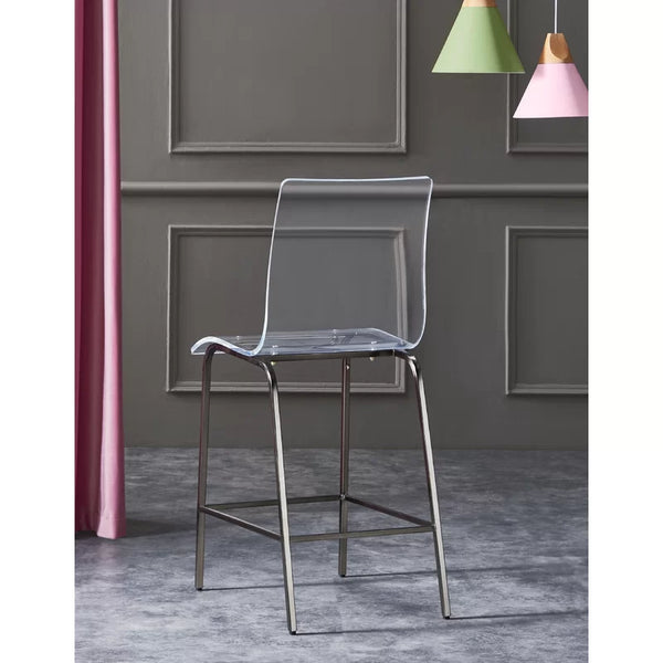 Virginia 25.5" Counter Stool-Medium Gray