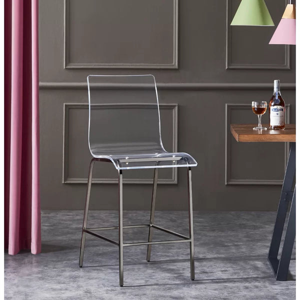Virginia 25.5" Counter Stool-Medium Gray