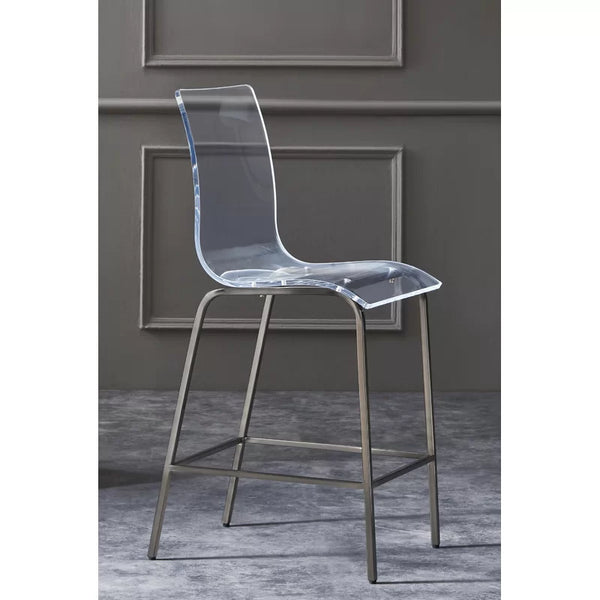 Virginia 25.5" Counter Stool-Medium Gray