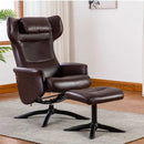 28.7'' Wide Faux Leather Manual Ergonomic Recliner with Ottoman